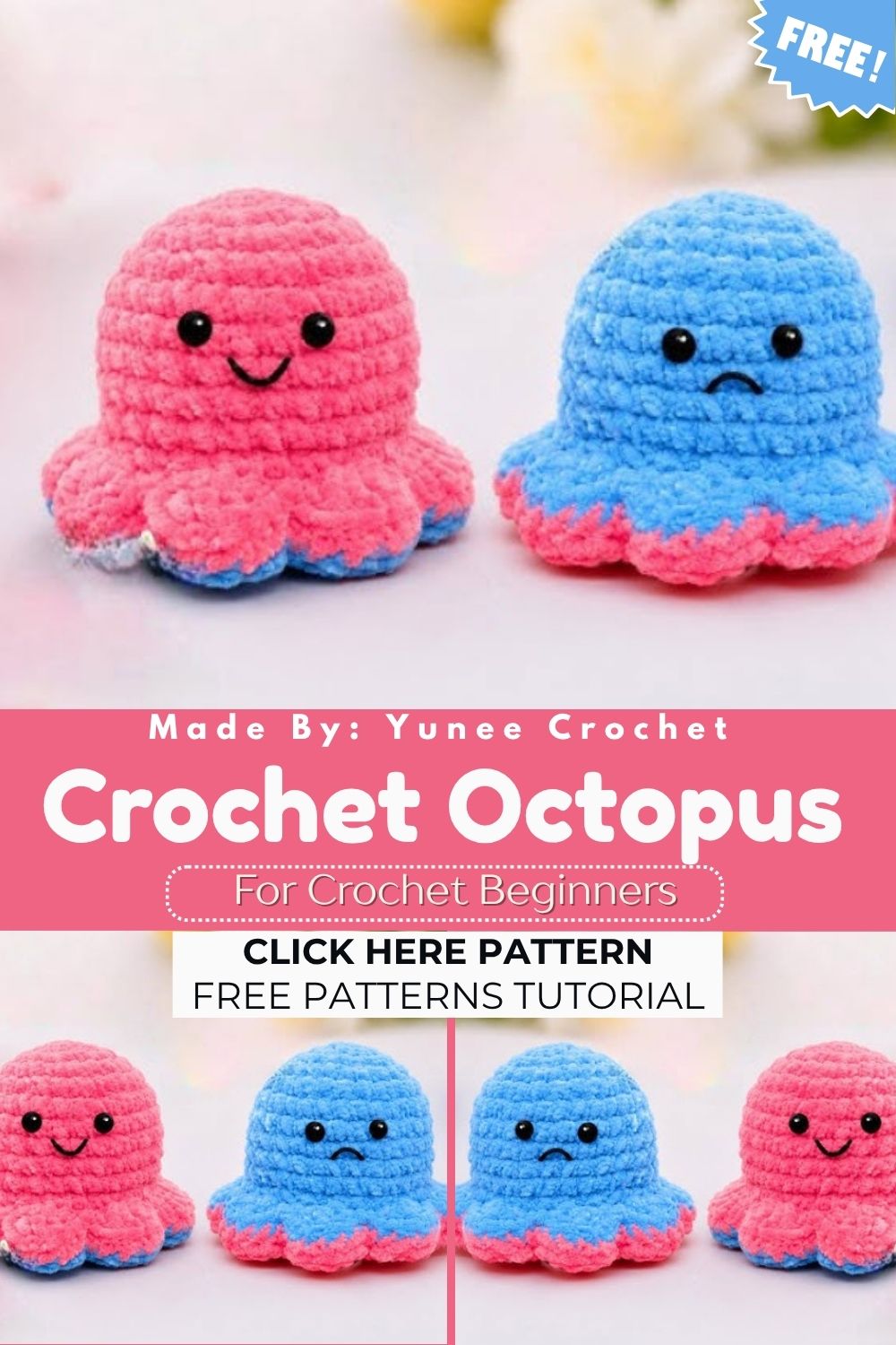 Free Crochet Octopus Amigurumi Pattern for Beginners