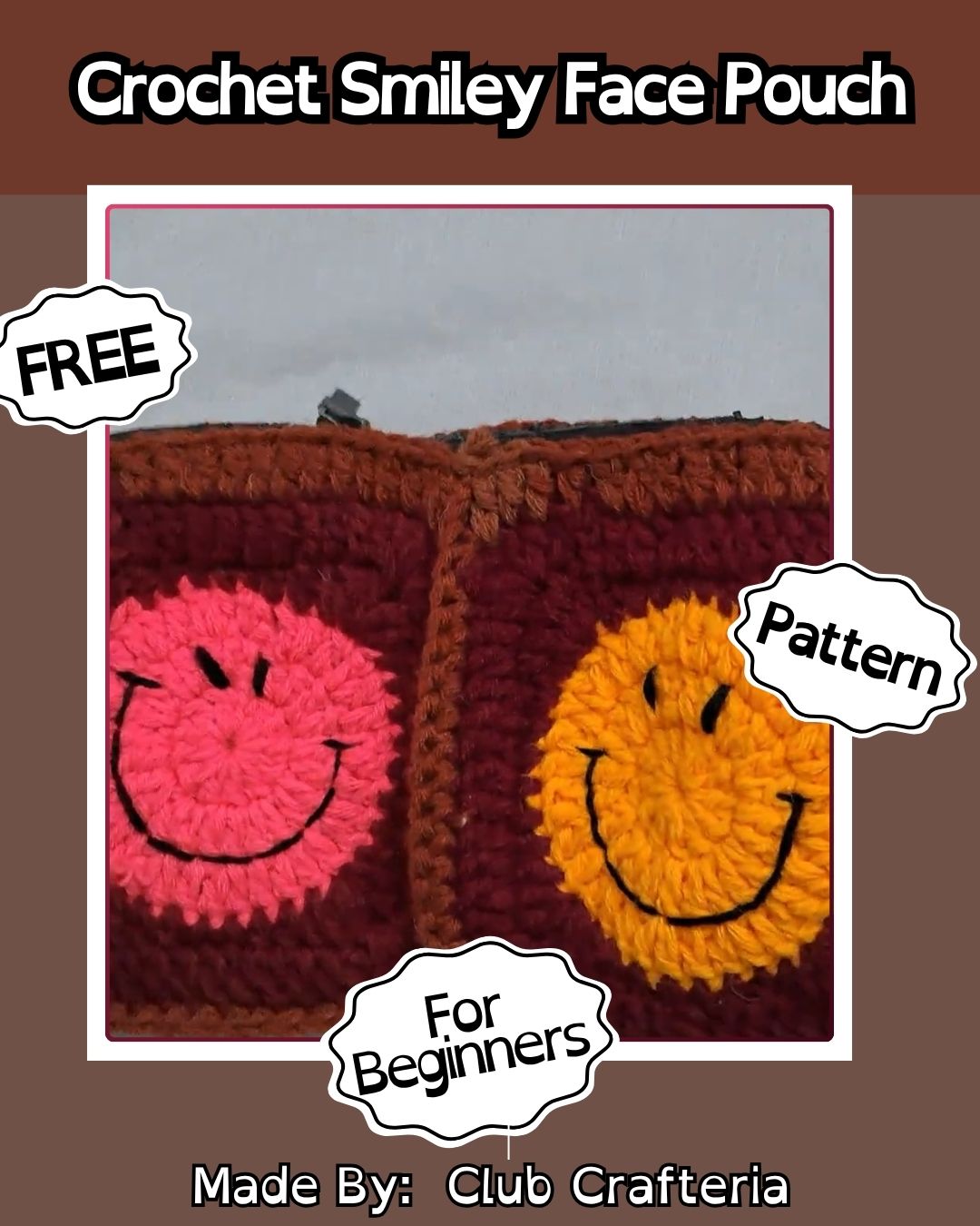 Free Crochet Smiley Face Pouch Pattern for Everyday Use