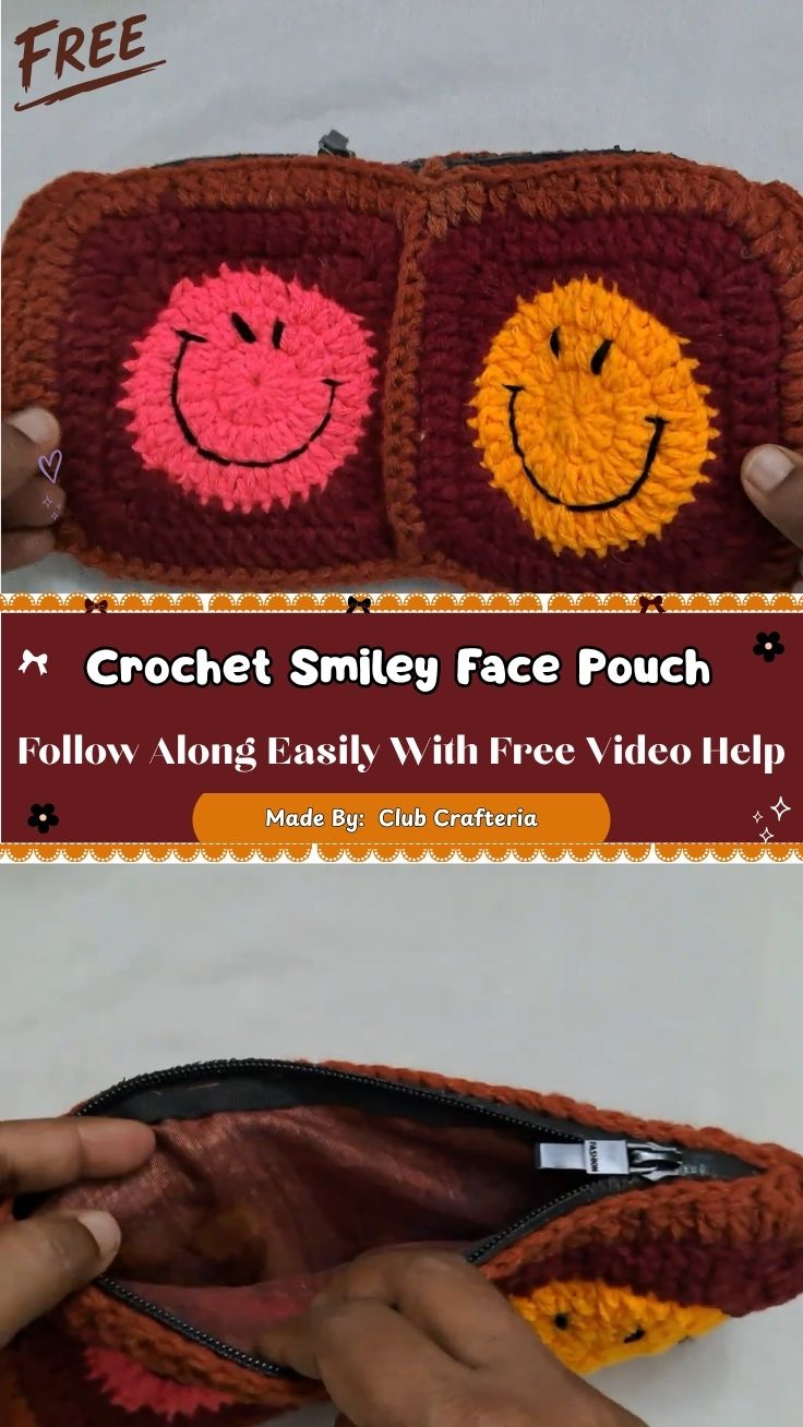 Free Crochet Smiley Face Pouch Pattern for Everyday Use