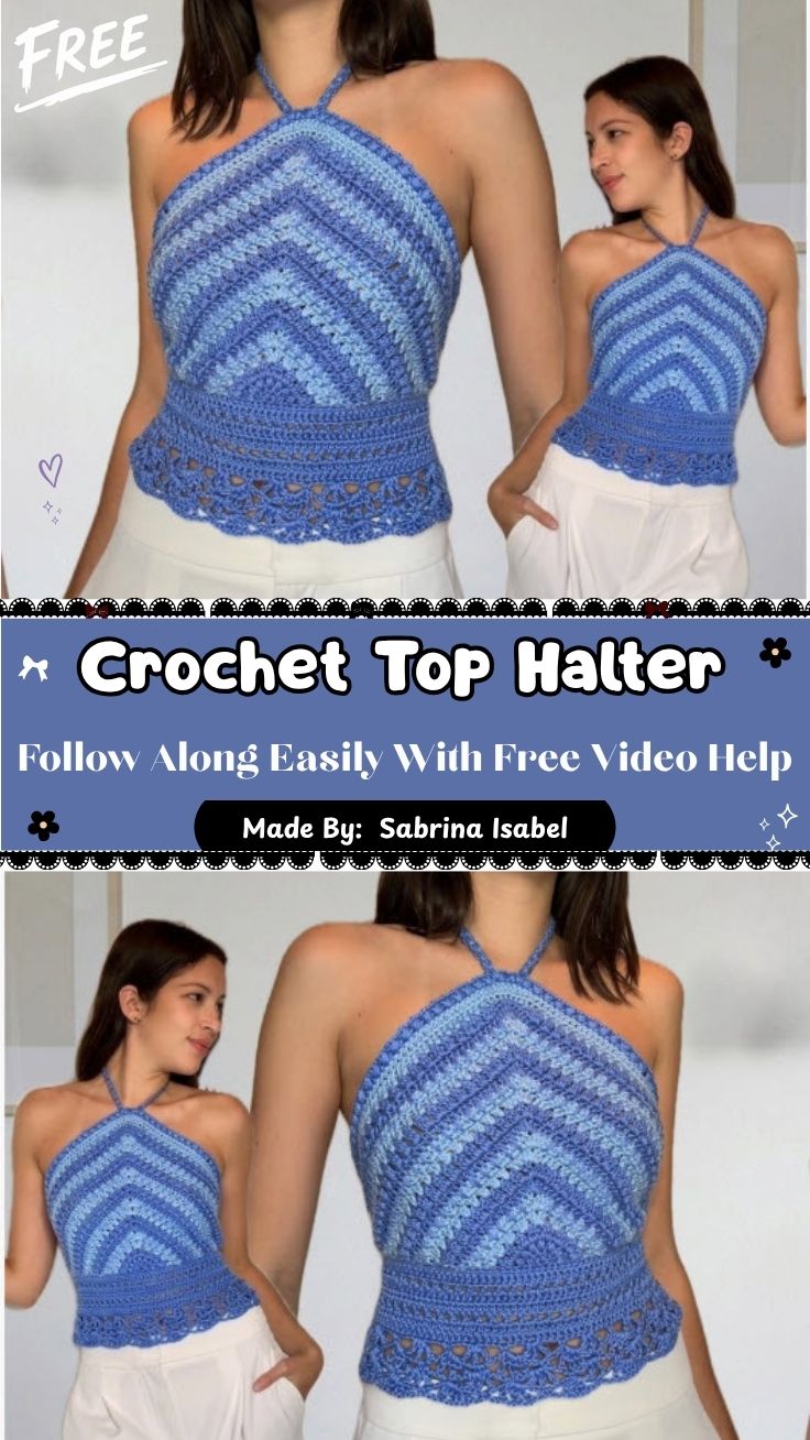 Free Crochet Top Halter Pattern for Corset Style