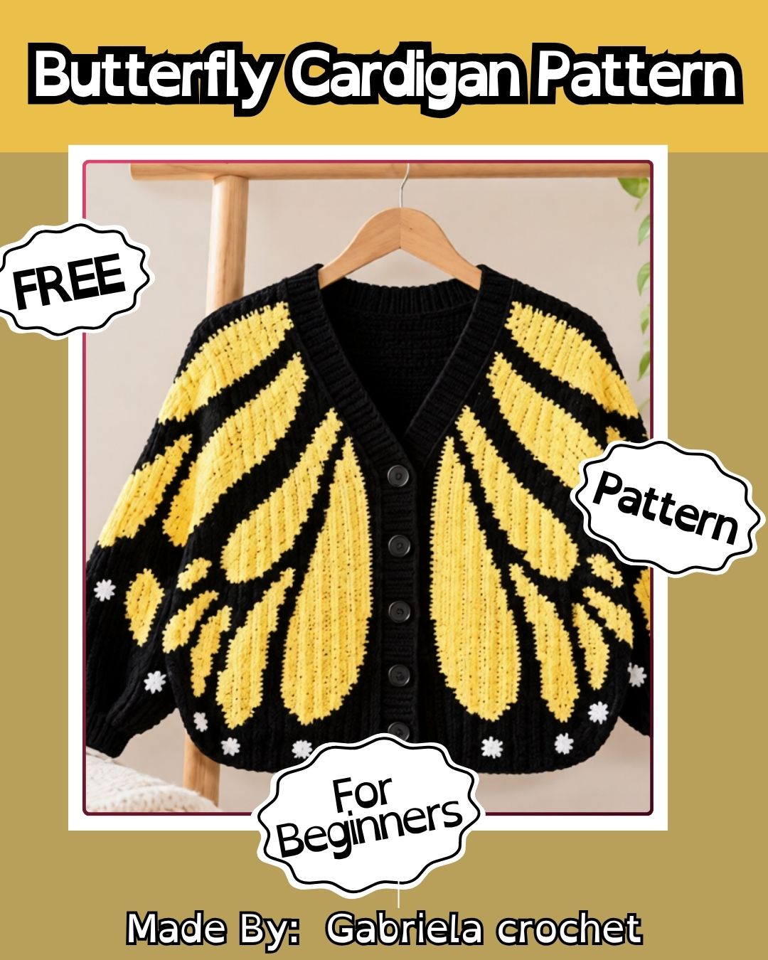Whimsical Crochet Butterfly Cardigan Pattern for Spring Style