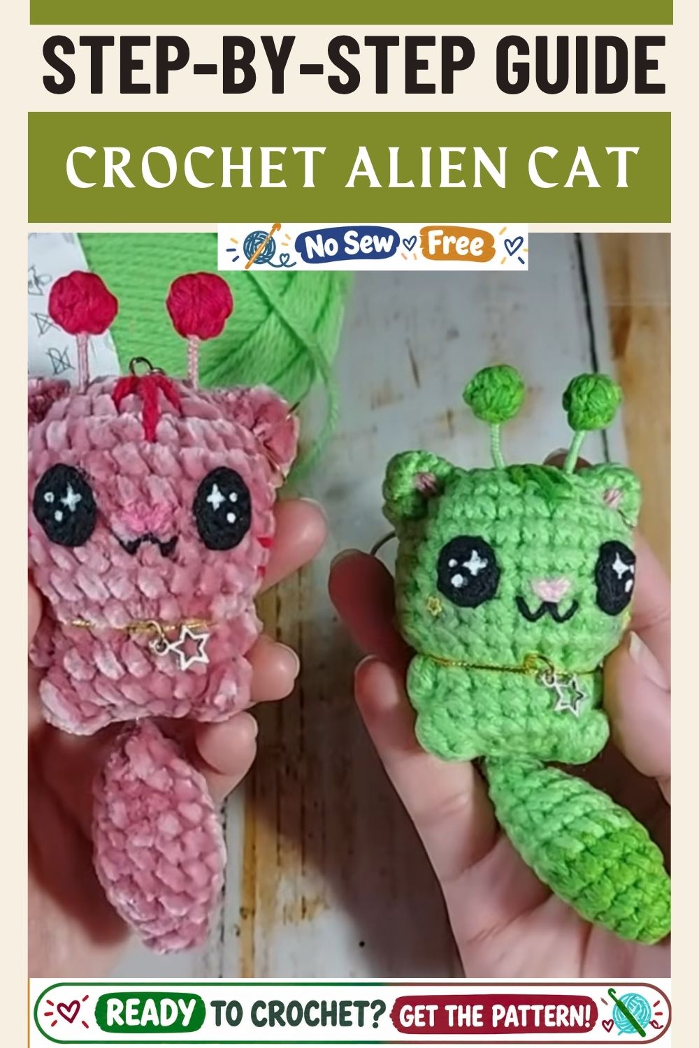 A Playful Crochet Alien Cat Amigurumi Pattern for Unique Décor