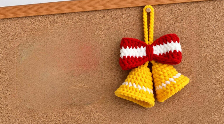 Crochet Bow & Bell Christmas Pattern for Everyday Wear