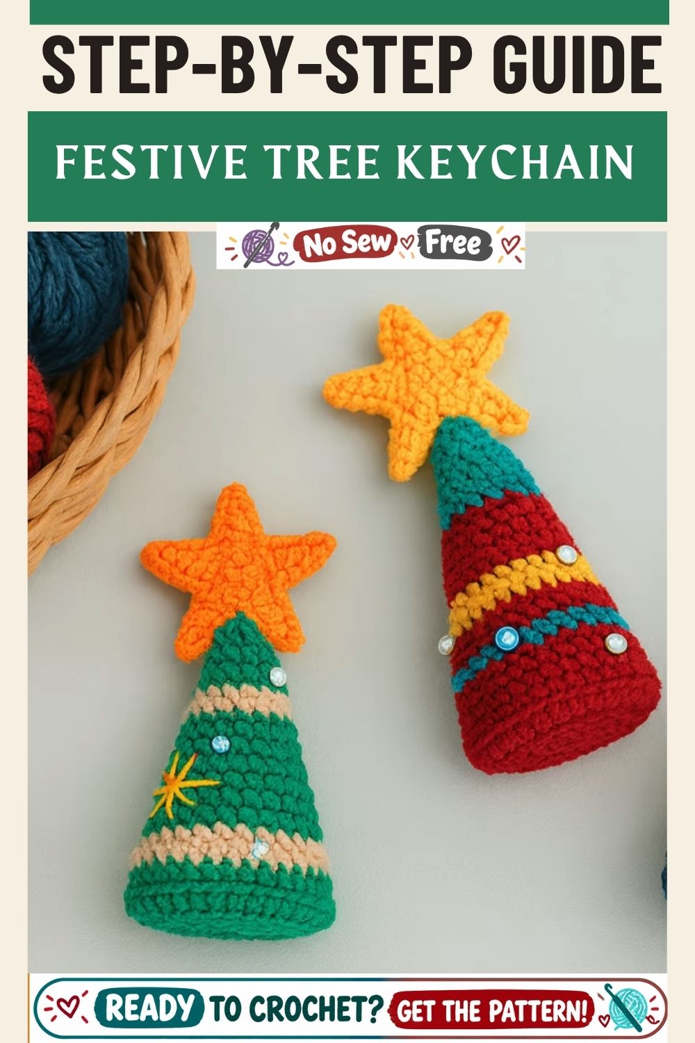 Crochet Brings Festive Tree Keychain Pattern for Fun Decor