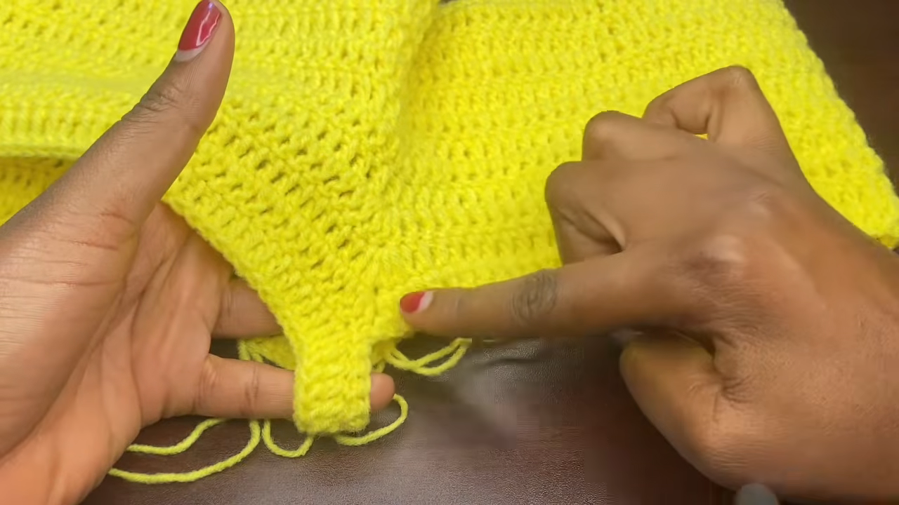 Crotch seam and loose strap ends