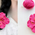 Free Crochet Floral Hair Tie Pattern for a Trendy (2)