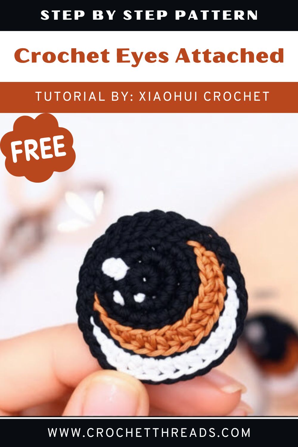 Handmade Crochet Eyes Attached Amigurumi Pattern Toy