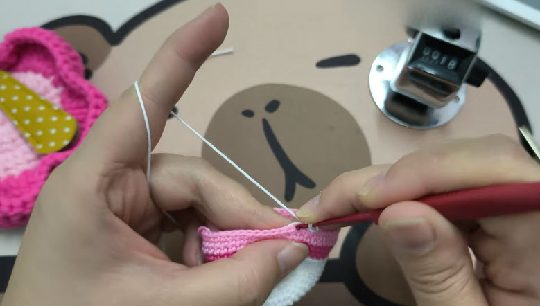 Pink and light pink stripe band