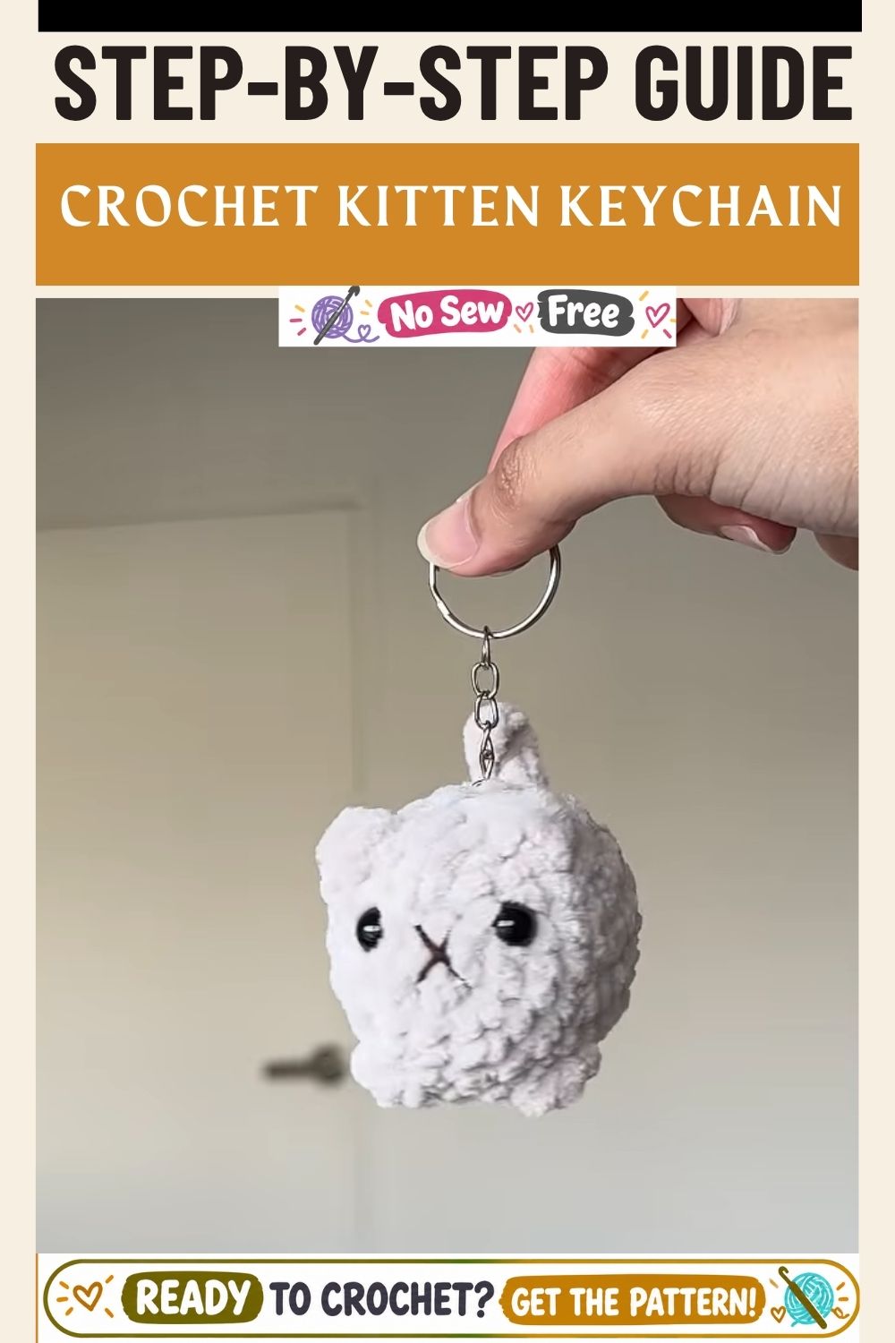 Sweet Crochet Kitten Keychain Amigurumi Pattern