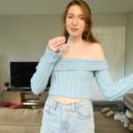 Free Crochet Off Shoulder Sweater Pattern for a Trendy