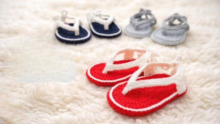 Crochet Baby Flip Flops Pattern for Summer (2)Crochet Baby Flip Flops Pattern for Summer
