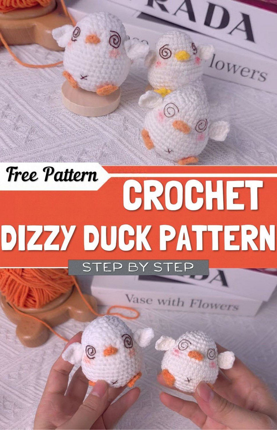 Crochet Dizzy Duck Pattern With Swirly Eyes