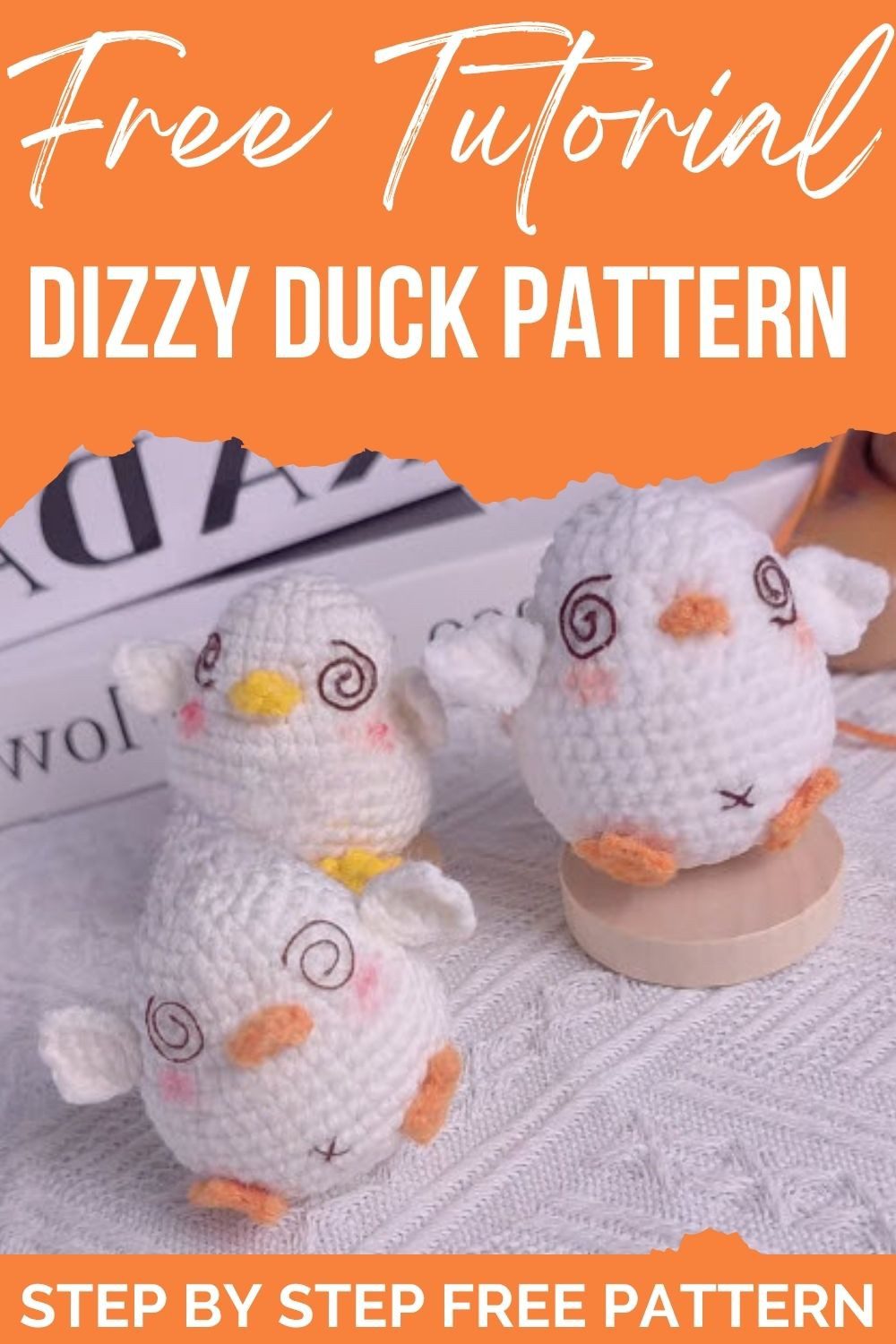 Crochet Dizzy Duck Pattern With Swirly Eyes