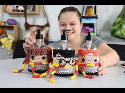Crochet Hand Sanitizer Holder for Pump Bottles