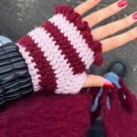 Crochet Wrist Warmers Pattern With Frilly Ruffle Cuffs