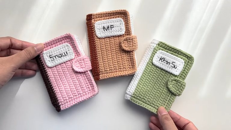 Mini Crochet Book Wallet Pattern for Everyday Cards