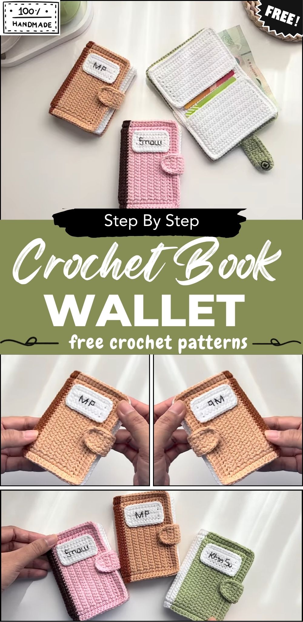 Mini Crochet Book Wallet Pattern for Everyday Cards